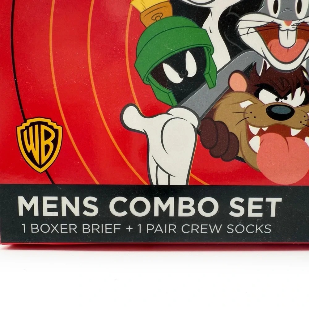 Looney Tunes Boxer Briefs and Socks Gift Set Mens Large Underwear